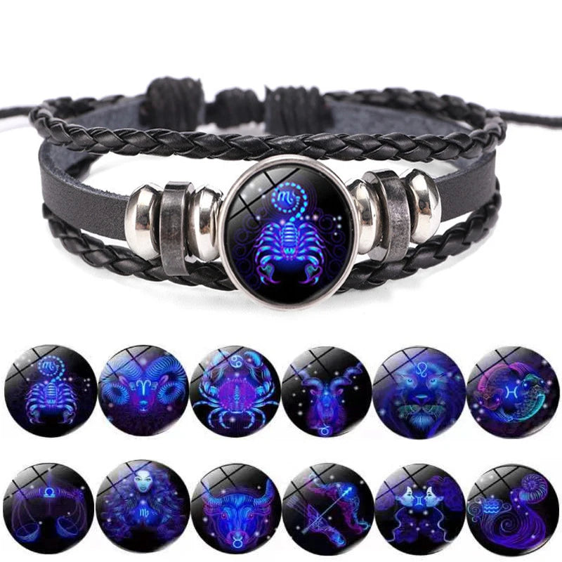 12 Zodiac Sign Luminous Bracelet