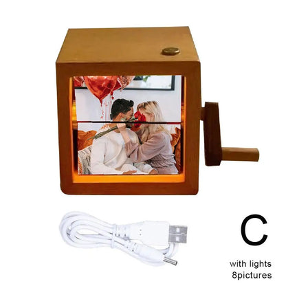 8/16Pcs Customized Flip Book 2025 Valentine'S Day Gift Glow Custom Photo Turning Book Machine Night Light Home Decoration